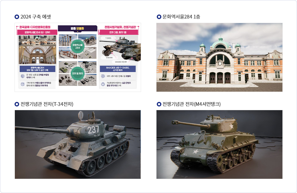 2024 구축 에셋, 문화역서울284 1층, 전쟁기념관 전차(T-34전차), 전쟁기념관 전차(M4셔먼탱크)