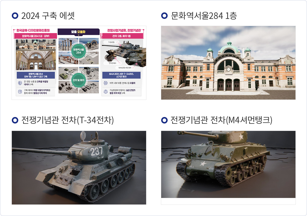 2024 구축 에셋, 문화역서울284 1층, 전쟁기념관 전차(T-34전차), 전쟁기념관 전차(M4셔먼탱크)